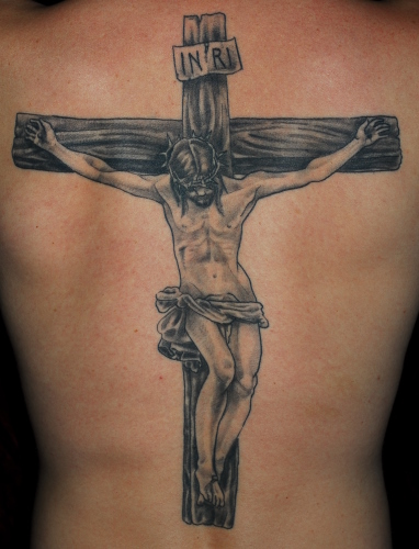 Jesus On Cross Tattoos for Men
