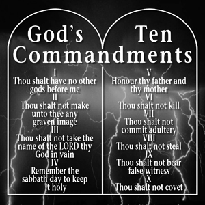 Ten Commandments Lightning